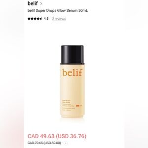 Belief Super drops Niacinamide golden glow serum